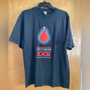 Vintage Amsterdam Red light District area Logo Star T-Shirt